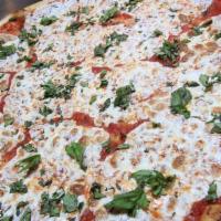 Margherita Pizza · Mozzarella, basil and tomato.