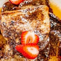 Classic French Toast (2 Pcs) · Rich, thick, custardy French toast slices, griddled to browned perfection. Served with real ...