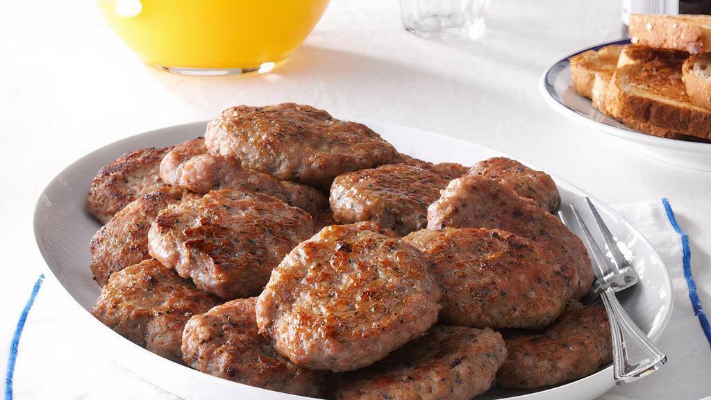 Sausage Patties · Savory, seasoned breakfast sausage patties.