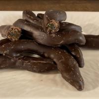 Dark Chocolate Candied Orange Peel-4Oz · Fresh Oranges are cleaned and peeled then 