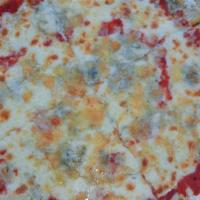 Quattro Formaggi · Mozzarella, ricotta, gorgonzola, swiss.