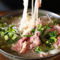 Beef Pho · Sliced eye round, five spice beef brisket, sliced eye round + beef brisket, or roasted BBQ p...