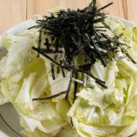 Shio Cabbage · Fresh cabbage with sesame oil and seaweed.