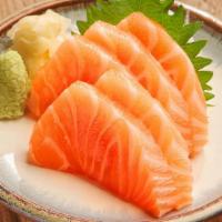 Salmon (Sake) Sashimi · Salmon sashimi (5 pieces).
