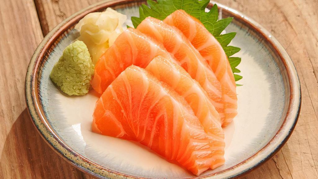 Salmon (Sake) Sashimi · Salmon sashimi (5 pieces).