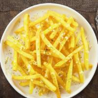 Cheese Biz Fries · (Vegetarian) Idaho potato fries cooked until golden brown topped with melted cheese.