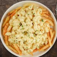 Mac It So Cheesy Fries · (Vegetarian) Creamy mac & cheese, hot sauce, and melted cheese topped on Idaho potato fries.