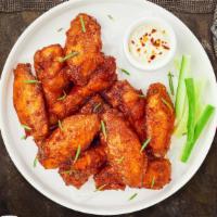 Clucking Wings Dings · Fresh chicken wings breaded and fried until golden brown. Served with a side of ranch or ble...