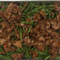 Beef With String Bean · With white rice.