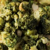 Broccoli · Vegan. sautéed broccoli with garlic & oil.