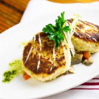 Crab And Shrimp Cakes · TORTINO di GRANCHIO e FUNGHI	
Crab & Shrimp Cakes, Capers, Mushrooms