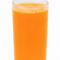 Sunny Day Smoothie · Carrot, orange, banana, and dry apricot.