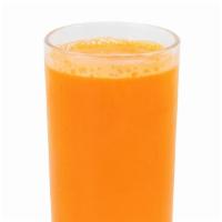 Sunny Day Smoothie · Carrot, orange, banana, and dry apricot.