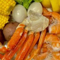 Daily Special A  · 1 Cluster Snow Crab Legs & 1 lb of Shrimp (Head Off). Includes 2 corn, 2 potatoes, eggs, and...