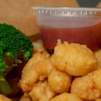 Popcorn Shrimp  · Perfect little bitesize, crunchy, and flavorful shrimps pair with cocktail sauce will have y...
