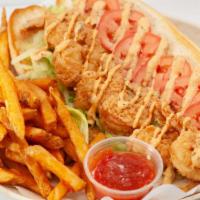Shrimp Po' Boy Combo · Comes with Fries and Soda