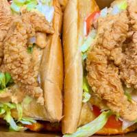 Fried Chicken Po' Boy Combo · Comes with Fries and Soda