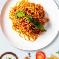 Aunt Marina'S Marinara Pasta (Spaghetti) · Fresh tomatoes, olive oil, and basil ground for marinara sauce cooked with spaghetti. Served...