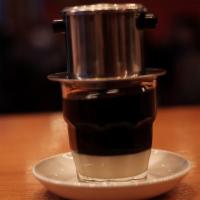 Vietnamese Hot Coffee · Hot Vietnamese espresso drip with condensed milk.