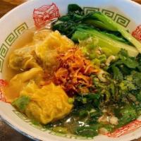 Wonton Noodle Soup - Original · Fresh noodle with delicate original beef broth, topped with house-made shrimp and pork wonto...