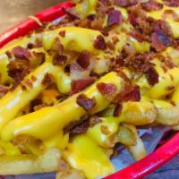 Bacon Cheese Fries · Bacon and whiz.