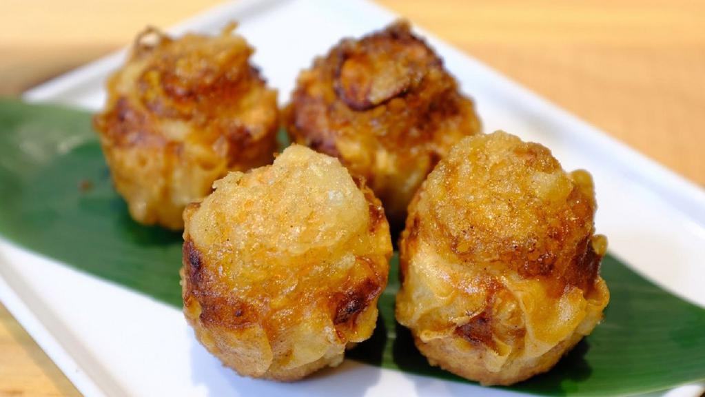 Shrimp Shumai (4 Pcs) · Deep fried shrimp dumplings.