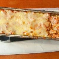 Baked Ziti · Marinara sauce, and melted mozzarella.