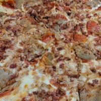 All Meat · Pepperoni, sausage, meatballs & bacon.
