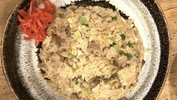 Fried Rice · Diced roasted pork, scallion, egg, and. 
We use Japanese rice.