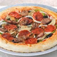 Special · 426 – 549 Calories. Beef, Pepperoni, Ham, Sweet Italian Sausage, Mushrooms, Black Olives, On...