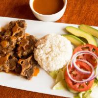 Stewed Oxtail / Rabo Guisado · (only available thursday & sunday) / (solo disponible jueves y domingo) with rice and beans,...