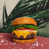 Cheese Mistake Vegan Burger · Seasoned Impossible burger patty topped with melted vegan cheese, lettuce, tomato, onion, an...