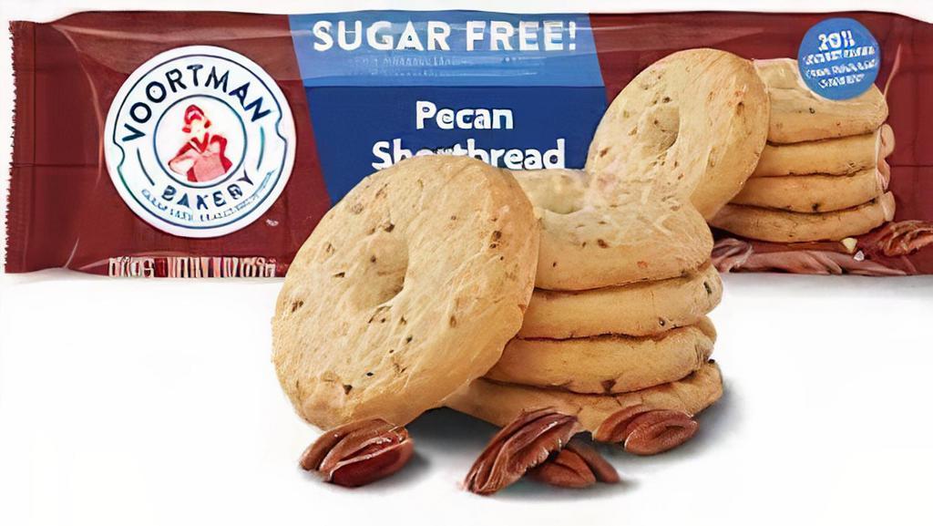 Voortmans Sugar Free Pecan Shortbread · The famous Voortmans' sugar free shortbread cookie gets a little nutty: crushed pecans are baked into this wonderful cookie.