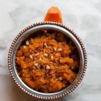 Carrot Halwa (Vgf) · Sautéed sweetened carrots with coconut oil topped with toasted pistachios. Vegan & Gluten Fr...