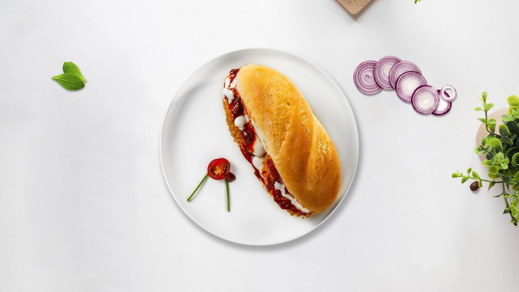 Chicken Parmesan Sandwich · Breaded chicken cutlet with cheese and marinara sauce. Served on your choice of bread.