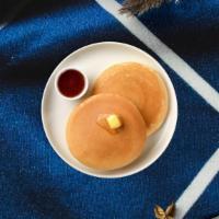 Fantastic Classic Pancakes (With Eggs, Bacon & Sausage) · Fluffy pancakes cooked with care and love served with butter and maple syrup. Served with eg...
