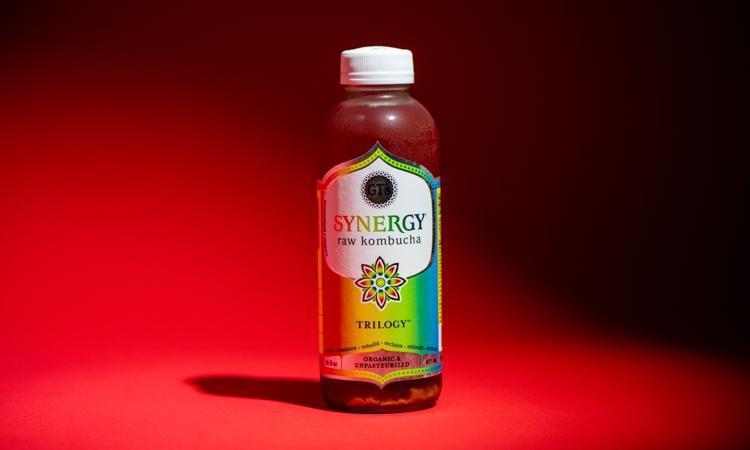 Gt Synergy Raw Kombucha Trilogy 16Oz · Tart bursts of raspberry with bright squeezes of lemon and a bite of fresh-pressed ginger.