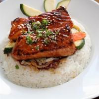 Sweet Teriyaki Bowl · Our homemade teriyaki sauce, served with a zucchini, cabbages, carrots, and bean sprouts veg...