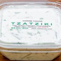 Greek Tzatziki · Greek yogurt, cucumber, dill, mint, garlic. NO SALT.
8 oz.