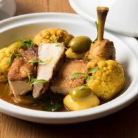 Moroccan Chicken Tagine · Turnips, preserved lemon, couscous.
