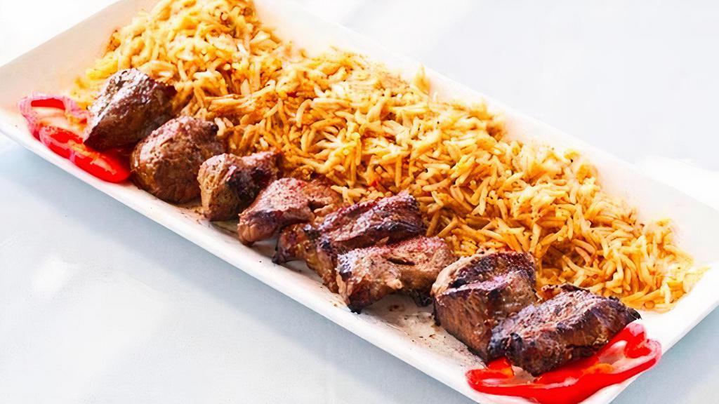 Lamb Kabab · Tender chunks of boneless lamb marinated with traditional Afghani spices.