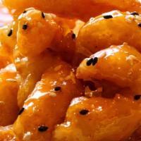 Rock Shrimp · Tempura battered shrimp in our secret creamy seafood sauce.