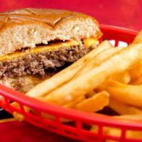 Kids 1/2 Burger Meal · Half of our 7oz burger, served with fries! Free and Additional toppings available