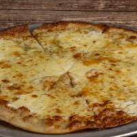 White Pie · Mozzarella & Parmesan cheeses with fresh garlic