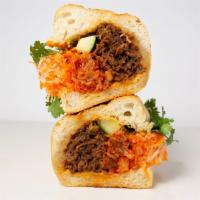 #4 Beef Bulgogi · Korean-style thinly sliced rib-eye beef with a hint of mild kimchi. Sandwich come with toast...