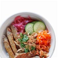 #3B Bbq Pork Bowl · sliced Vietnamese nem nuong pork patties. - bowls come with pork house sauce, kimchi, pickle...