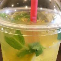 Green Tea Infusions · Iced jasmine green tea with real fruit pulp concentrate
Please notify a staff if you have di...