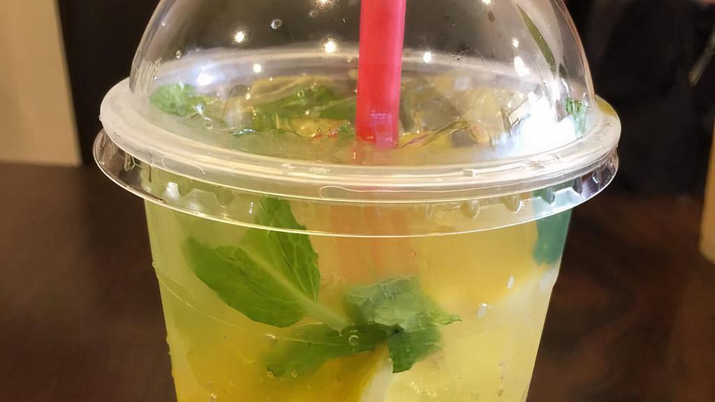 Green Tea Infusions · Iced jasmine green tea with real fruit pulp concentrate
Please notify a staff if you have dietary restrictions or allergies.