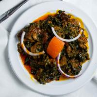 Spicy Gizzards · Sauteed gizzards with spinach & habanero peppers.