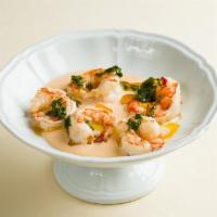 Shrimp Cocktail · red Argentinean shrimp, salsa rosa